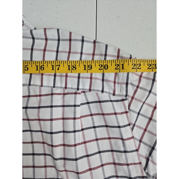 Cremieux Classics Men's 3XT Red Gray White Check Plaid Long Sleeve Button Down - Picture 12 of 14
